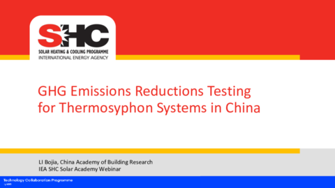 Li Bojia_GHG Emissions Reductions Testing in China for Thermosyphon Systems