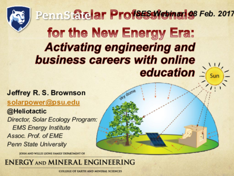 Solar Professionals in the New Energy Era - Jeffrey Brownson