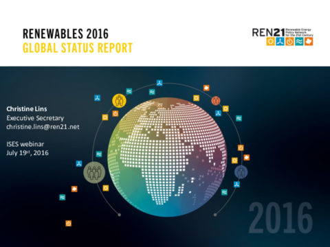 The Global Status of Renewable Energy 2016 - Christine Lins