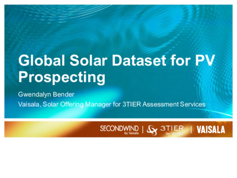 Webinar Presentation: Global Solar Dataset for PV Prospecting - Gwendalyn Bender