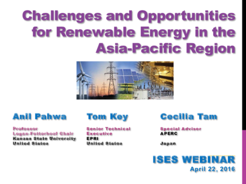 Challenges and Opportunities for Renewable Energy in the Asia-Pacific Region