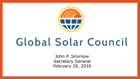 The Global Solar Council - John Smirnow